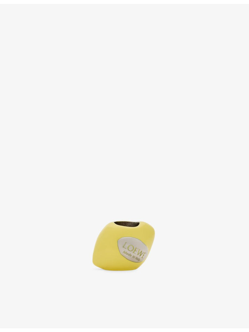 Loewe lemon brass charm with branded detail, UK version
