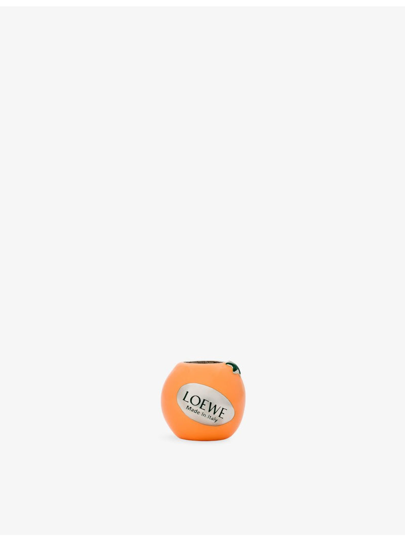Loewe brass charm in orange enamel, imported from the UK