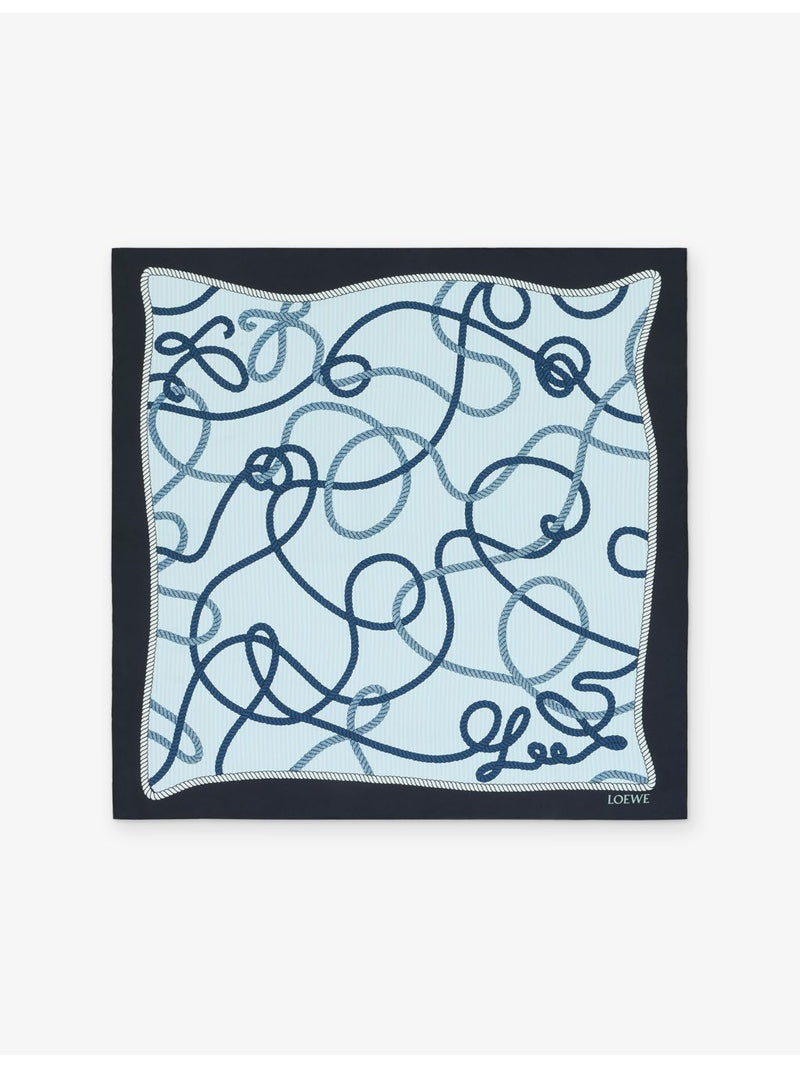 Loewe silk scarf double L pattern 90cm, imported from the UK