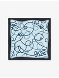 Loewe silk scarf double L pattern 90cm, imported from the UK