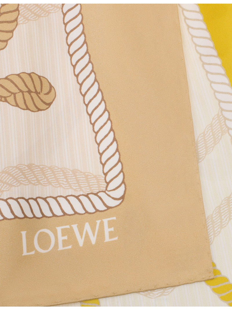 Loewe silk square scarf Double L artwork print 90cm (British brand)