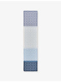 Loewe striped Anagram wool silk cashmere-blend scarf 200cm (British brand)