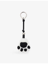 selfridges Loewe Paw Beaded and Leather Bag Charm- Buy online at McGrocer