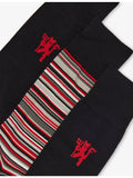 Paul Smith cotton-blend socks striped 3-pack, imported from the UK