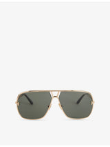 selfridges Tom Ford Stavros Metal Aviator Sunglasses- Buy online at McGrocer