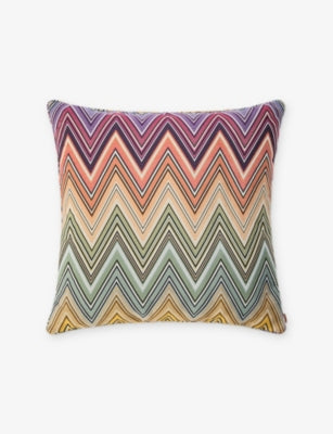 Missoni Home Kew zigzag woven cushion 60x60cm - British product
