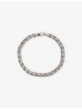 selfridges GLD Reptile 14ct White-Gold Plated and Pavé Cubic-Zirconia Link Chain- Buy online at McGrocer
