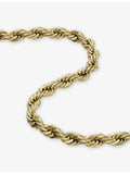 GLD rope chain necklace 4mm in 18ct gold-plated silver, UK version
