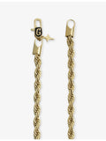 GLD rope chain necklace 4mm in 18ct gold-plated silver, UK version
