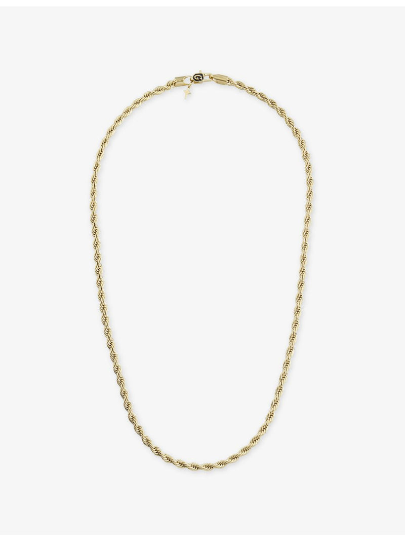 GLD rope chain necklace 4mm in 18ct gold-plated silver, UK version