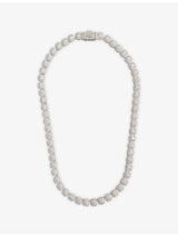 selfridges GLD Clustered 14ct White-Gold Tennis Chain 51.5cm- Buy online at McGrocer