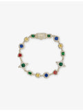 GLD gold-plated chain bracelet with cubic zirconia stones - British product