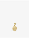 18ct gold-plated lion coin pendant 27mm polished, UK version