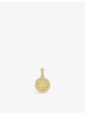 18ct gold-plated lion coin pendant 27mm polished, UK version