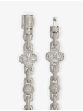 GLD rhodium-plated necklace clover motif 10mm chain, imported from the UK