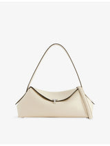 selfridges Totême T-Lock Logo Leather Shoulder Bag- Buy online at McGrocer