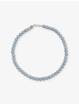 selfridges Annika Inez Classic Sphere Bead Sterling-Silver Angelite Necklace 41cm- Buy online at McGrocer