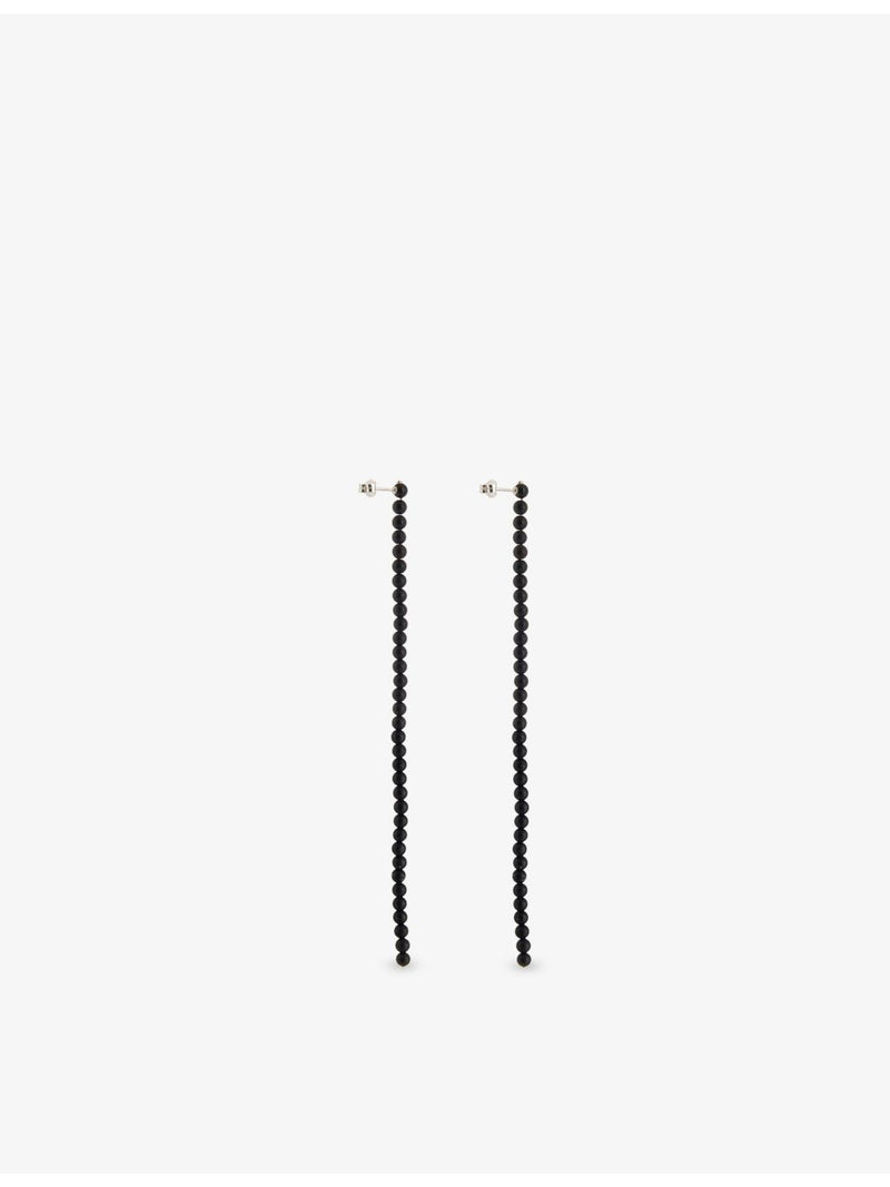 Annika Inez sterling silver riverstone drop earrings 14cm, UK version