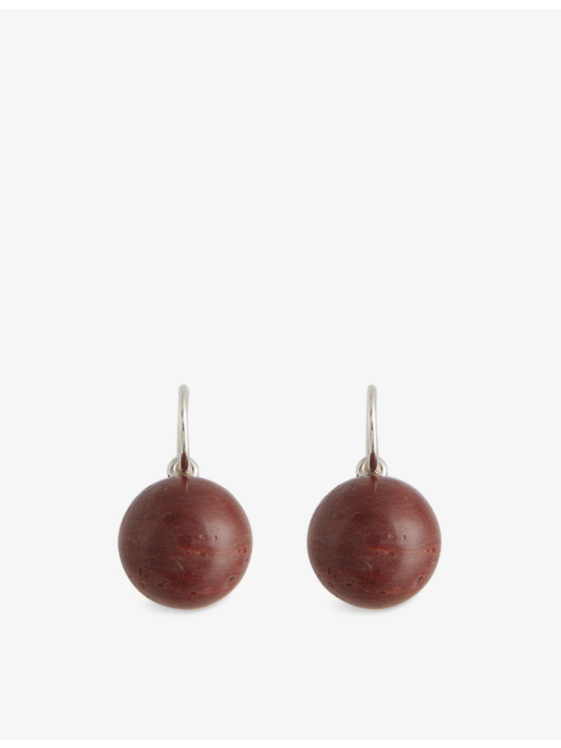 Annika Inez jasper drop earrings 925 sterling silver (British brand)