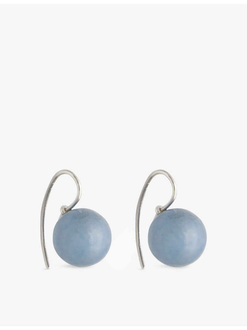 Annika Inez angelite drop earrings in 925 sterling silver, UK version