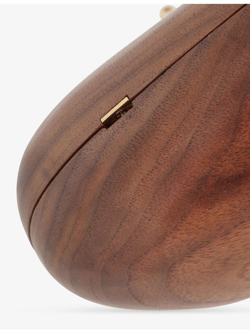AMANU Tokai wood clutch bag 23cm, imported from the UK