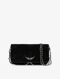Zadig & Voltaire Rock Western suede clutch bag, UK version