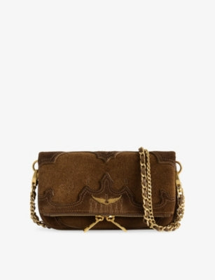 Zadig&Voltaire nano suede western clutch bag, imported from the UK