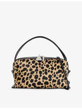 Café mini cheetah-print calf-hair shoulder bag - British product