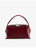 Café mini shoulder bag in python-print calf leather (British brand)