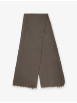 selfridges Rick Owens Giglio Wool and Cashmere Scarf 200cm x 127cm- Buy online at McGrocer