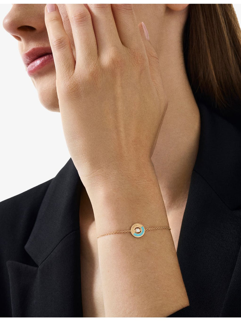 Piaget Possession rose gold turquoise diamond chain bracelet (British brand)
