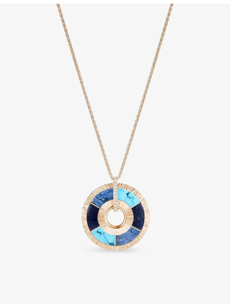 Piaget Possession rose gold pendant necklace with turquoise and diamonds, UK version