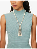 MOSQUITO beaded jade onyx necklace 82cm - British product