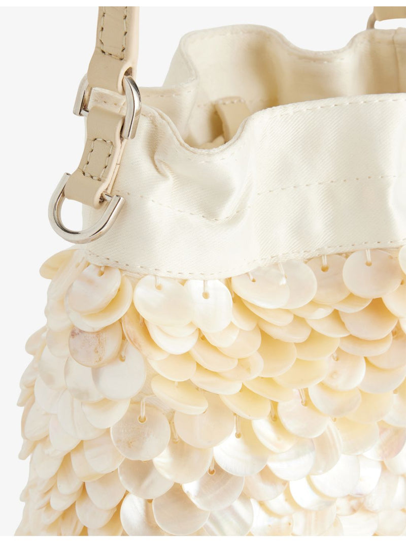 Staud Lila mini pearl oyster shell bucket bag, (British brand)