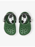 Crocs kids soccer turf rubber clogs in camouflage print (British brand)