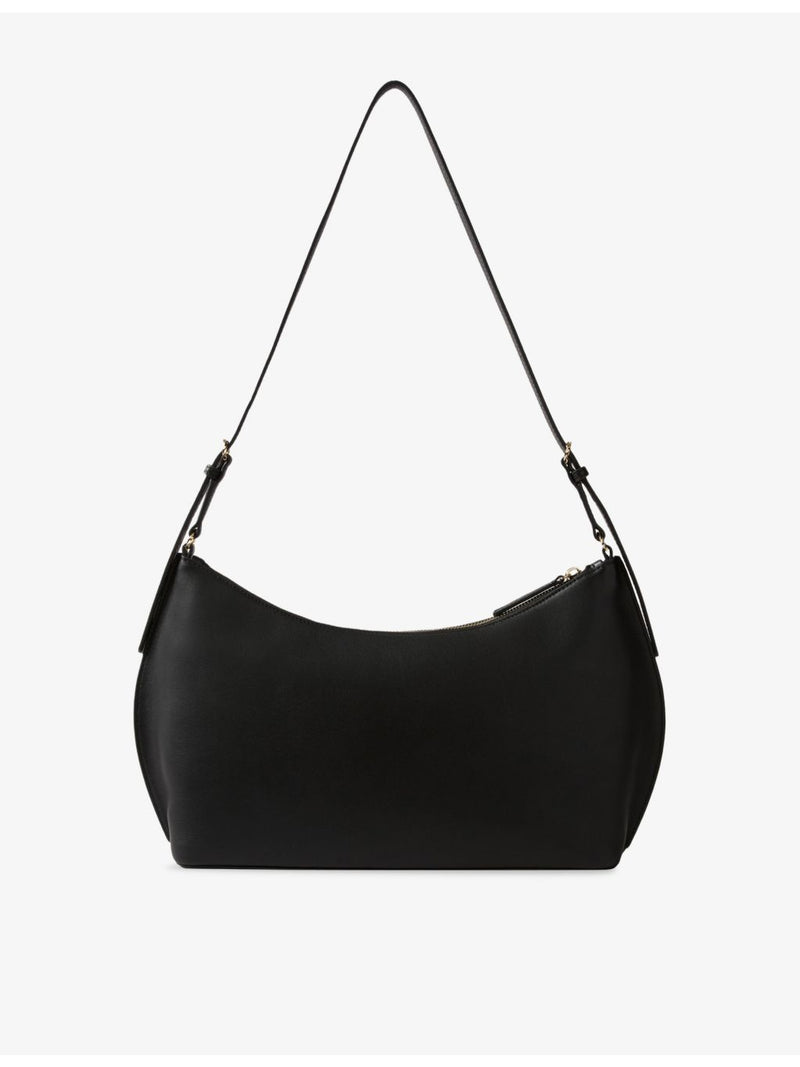 Claudie Pierlot leather shoulder bag with gold-tone logo plaque - British product