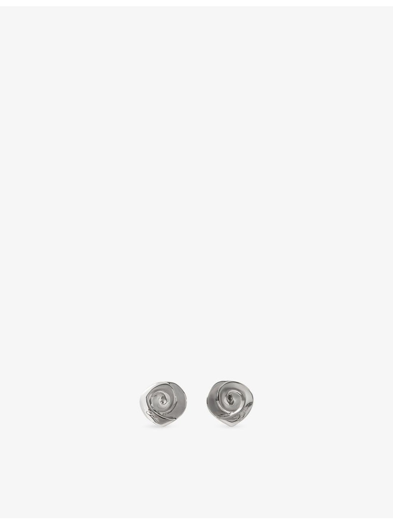 Claudie Pierlot silver-plated brass stud earrings, imported from the UK