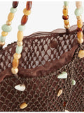 Cult Gaia Mercier netted leather tote bag, imported from the UK