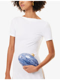 Cult Gaia Eviana acrylic clutch with marbled effect, UK version