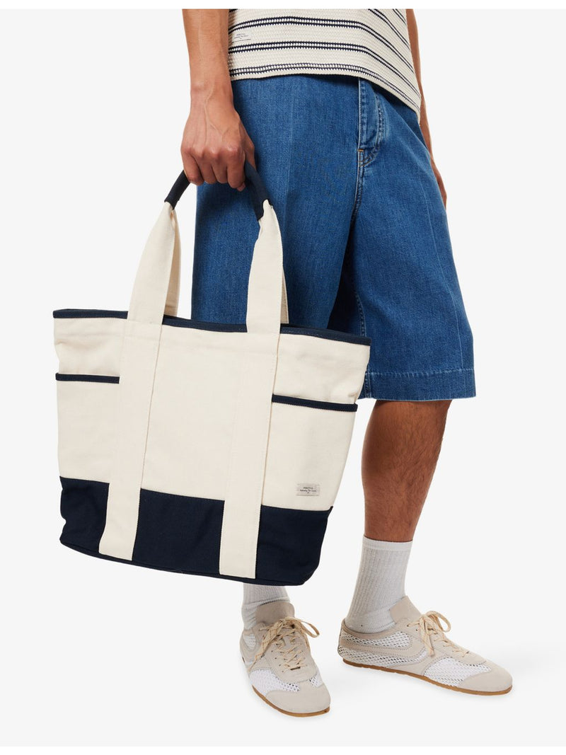Percival contrast-panel woven tote bag, UK version