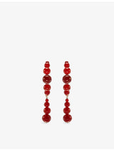 selfridges BEATRIZ PALACIOS Folklore Sterling-Silver And Red Agate Earrings- Buy online at McGrocer