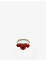 selfridges Beatriz Palacios Folklore Sterling-Silver And Red Agate Ring- Buy online at McGrocer