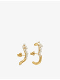 Beatriz Palacios gold-plated sterling silver earrings with pearls, imported from the UK