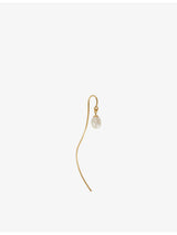 selfridges Beatriz Palacios Pearl Wave Gold-Plated Sterling Silver and Fresh Water Pearl Single Earring- Buy online at McGrocer