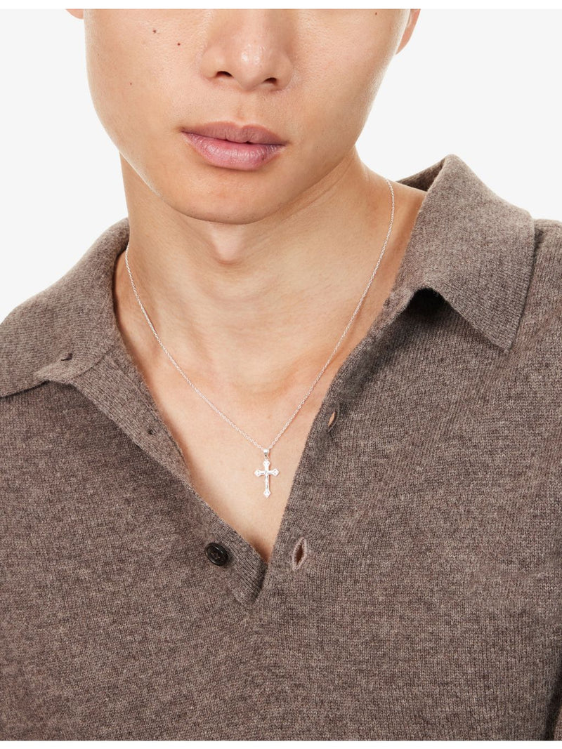 Commonlines sterling silver cross necklace 50cm chain, imported from the UK