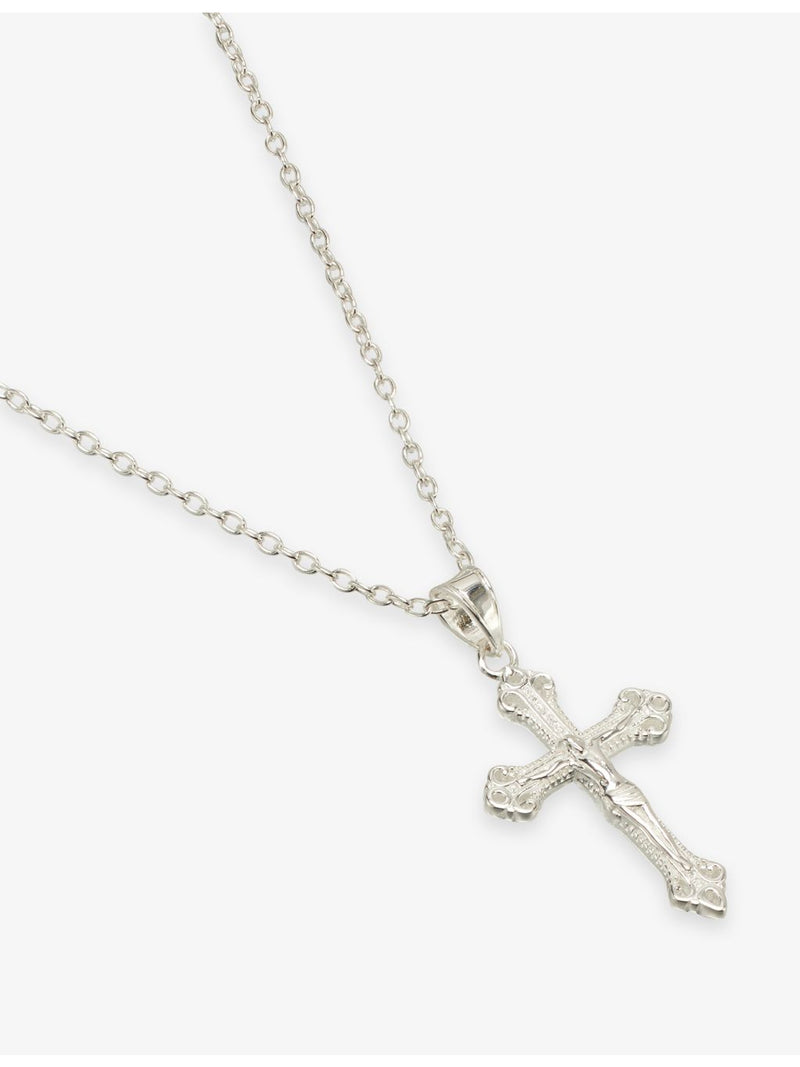 Commonlines sterling silver cross necklace 50cm chain, imported from the UK