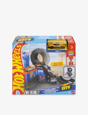 Hot Wheels City Downtown Tire Shop Playset with tow truck - British product
