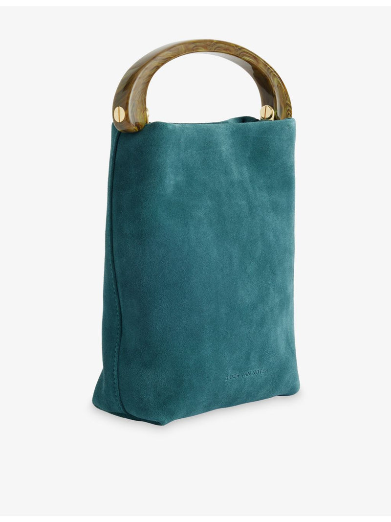 Dries Van Noten designer suede cross-body bag, UK version