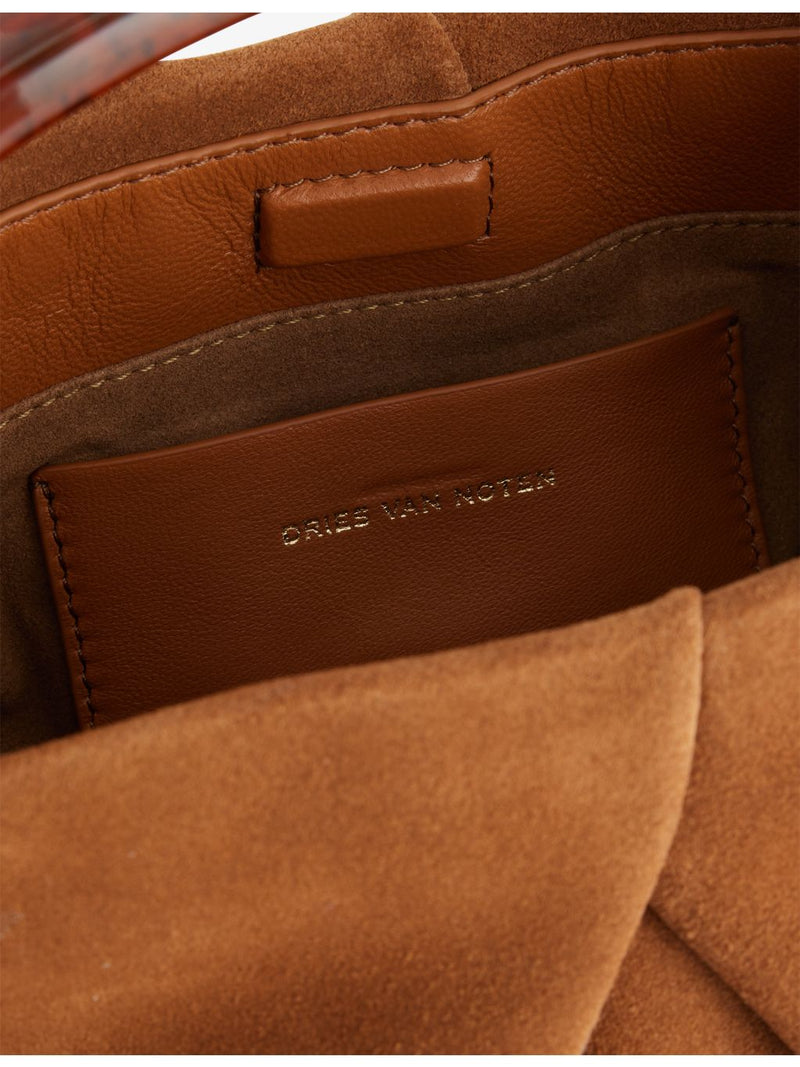 Dries Van Noten suede top-handle bag (British brand)