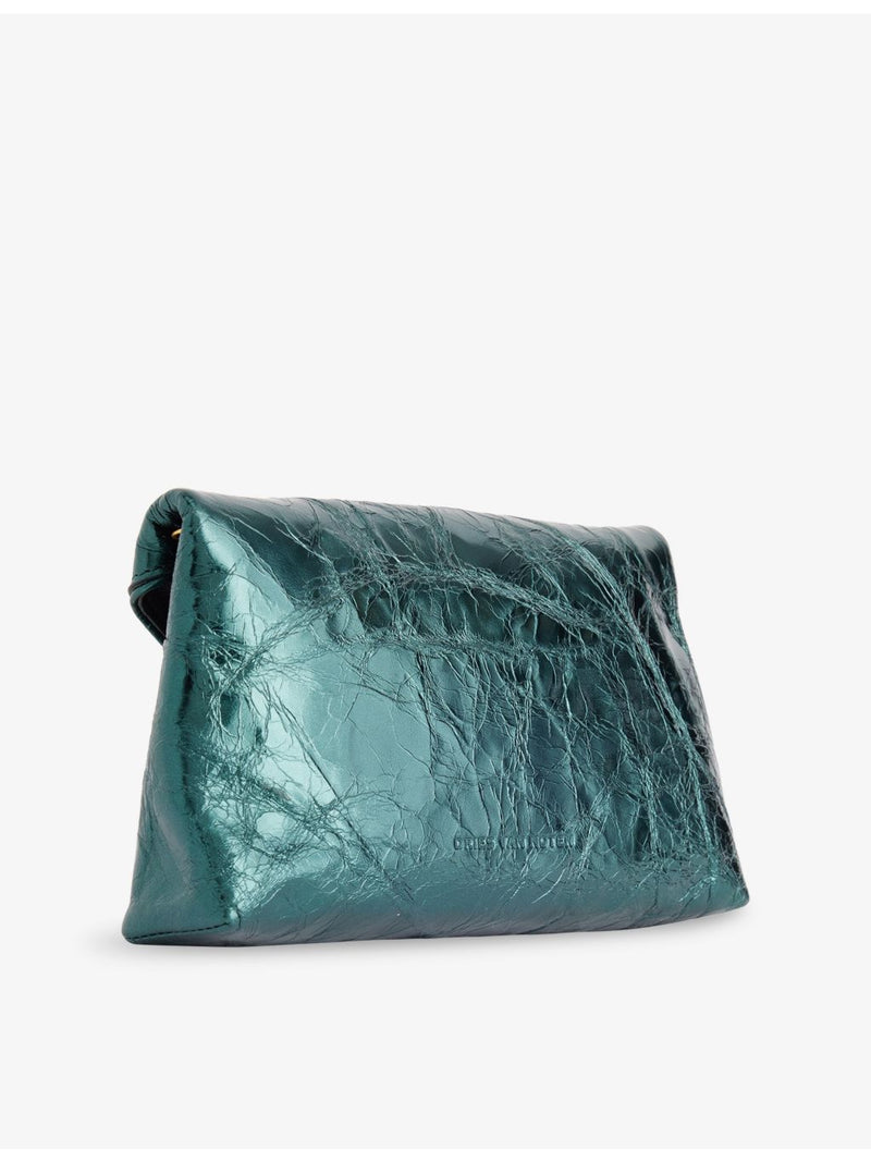 Dries Van Noten small envelope leather pouch with chain strap, (British brand)